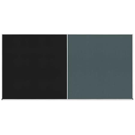 United Visual Products Enclosed Corkboard, 1 Door, 48"x36", 4" Fra UV3416-BLACK-DBURGU